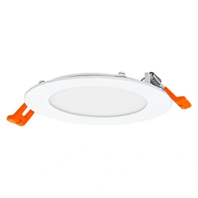 Abbildung von LEDVANCE LED Spot INTEGRATED SLIM Ø 12cm, runder Einbaudecken für den Innenbereich, dimmbar, 8W, Farbtemperatur 3000 6500K, 550 Lumen, flaches Design, inkl. Klemmvorrichtung, weiß