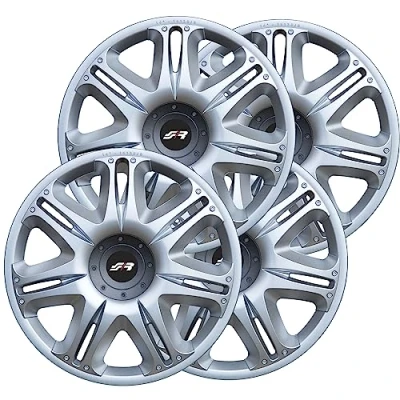 Abbildung von Simoni Racing Radzierblenden, 4 Stück, 15 Zoll, Universal Auto Radkappen, Grau
