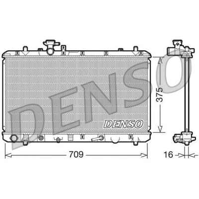 Abbildung von DENSO DRM47024 Kühler, Motorkühlung Aluminium 375 709 16 SUZUKI: SX4 I Schrägheck
