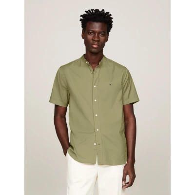 Abbildung von Tommy Hilfiger FLEX MAO Hemd, Herren, Größe: Large, Faded olive