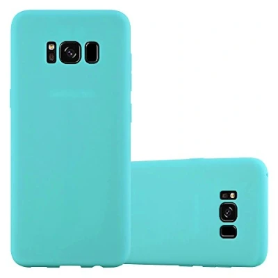 Abbildung von Cadorabo Hülle kompatibel mit Samsung Galaxy S8 Plus Schutzhülle TPU Silikon Case Candy Design Slim Kratzfest Weiche Gummi Rundumschutz für in Blau