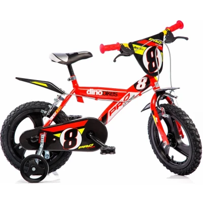Abbildung von Dino Kinderfahrrad &quot;Mountainbike 16 Zoll&quot;, 1 Gang, mit Stützrädern, Frontschild und coolen Schutzblechen