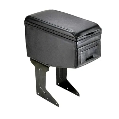 Abbildung von Universal Auto Armlehne Mittelkonsole Aufbewahrungsbox Kunstleder Getrnkehalter Schwarz