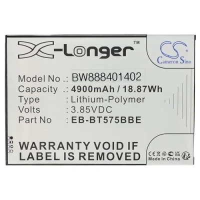 Abbildung von vhbw Akku Ersatz für Samsung EB BT575BBE, GH43 05039A Tablet Pad (4900mAh, 3,85V, Li Polymer)