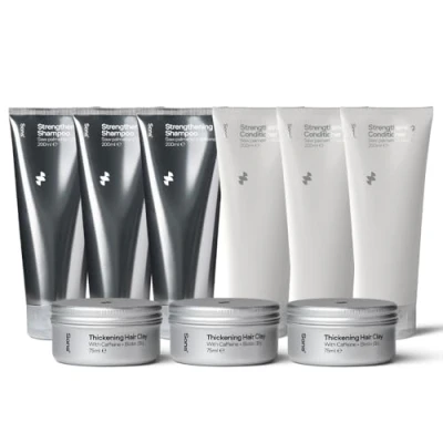 Abbildung von Sons Haarpflege Set für Männer, Stärkung der Haare bei Haarausfall und Ausdünnung, Shampoo Spülung mit Sägepalme mehr Haarwuchs, Tonerde Koffein Biotin zur Haarverdichtung 3 Monate