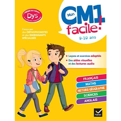 Abbildung von Mon CM1 facile ! adapté aux enfants DYS ou en difficulté d&#039;apprentissage: toutes les matières