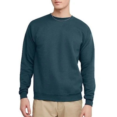 Abbildung von Champion Herren EcoSmart Fleece Baumwollmischung Pullover Crewneck Sweatshirt, Metallic Blaugrün, 1er Pack, XXXL