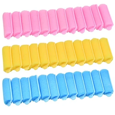 Abbildung von 36 Stück Schwamm Weichschaum Lockenwickler Lockenstab weiche Schaumstoff Flexible Haar Styling Frisuren für Damen und Kinder Haarstylingrollen Haarlocken