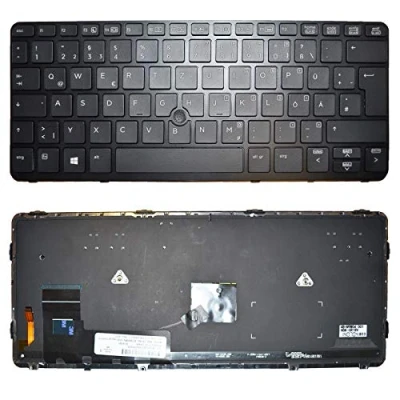 Abbildung von Tastatur für HP Elitebook 720 G1 G2 725 820 mit Backlight Rahmen Trackpoint Keyboard schwarz