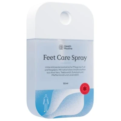 Abbildung von Health Routine Natürliche Feet Care Spray Ideal für tägliche Fußpflege, mit Aloe Vera, Eukalyptus, Teebaumöl, Pfefferminz und Lavendelöl