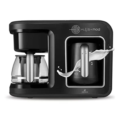 Abbildung von Karaca Espressomaschine Hatır Plus Mod 5 in 1 Essential Kaffeemaschine Schwarz Chrom,1400 Watt