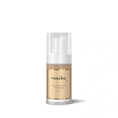 Abbildung von Resibo, Natürliche Getönte Tagescreme Self Love, Gesichtscreme Naturkosmetik, BB Creme, Feuchtigkeitscreme, Pickelentferner, Make Up Foundation Concealer, Sonnenschutz, Sunny Beige, 30 ml