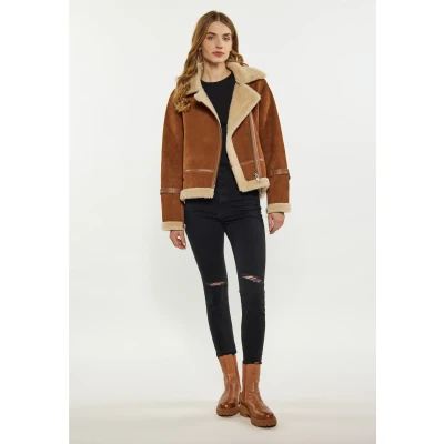 Abbildung von DREIMASTER Vintage Damen Jacke L / Braun 100% Ziegenleder