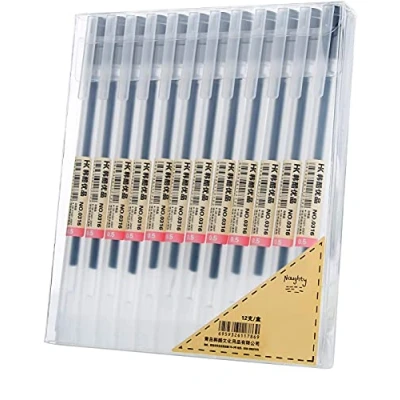 Abbildung von Premium japanischer Stil Schwarz Gelschreiber，12er pack,0，5 mm Stiftspitze, für Journaling, Doodling, Zeichnungen, Notizen
