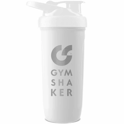 Abbildung von Edelstahl Protein Shaker 900ml mit Sieb für cremige Shakes Weiß