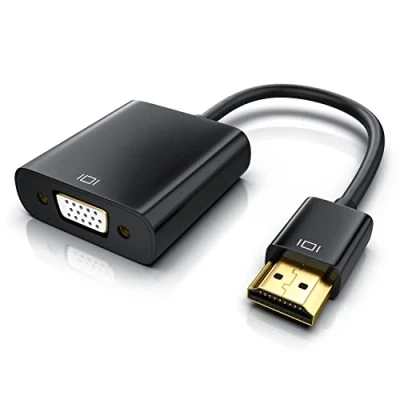 Abbildung von Full HD miniHDMI auf VGA Adapter + audio Übertragung Line out mini HDMI to incl. 3,5mm output Konverterkabel inkl. HDCP 1080p HDTV digital zu analog