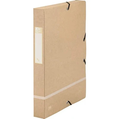 Abbildung von Oxford Sammel Box, gut für die Umwelt, Rückenbreite 3,5 cm, mit Gummizug, beige