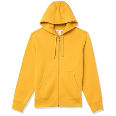 Abbildung von Amazon Essentials Herren Fleece Kapuzenpulli mit durchgehendem Reißverschluss (erhältlich in den Größen Big &amp; Tall), Gold, S