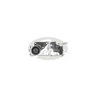 Abbildung von GATES T38158 Spannrolle FleetRunner Micro V Stretch Fit CADILLAC: Escalade III, HUMMER: H2 Geländewagen geschlossen, CHEVROLET: Tahoe