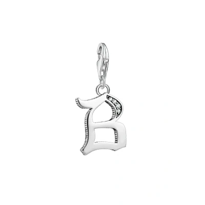 Abbildung von Thomas Sabo Damen Charm Anhänger B Buchstabe Silber Club 925 Sterling 1582 643 21