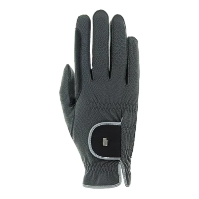 Abbildung von Roeckl Reithandschuhe Malta Bicolor Anthrazit/Silber 7,5