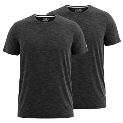 Abbildung von FORSBERG T Shirt Doppelpack zum Sparpreis einfarbig Rundhals hochwertig robust bequem guter Schnitt, Farbe:anthrazit, Größe:3XL