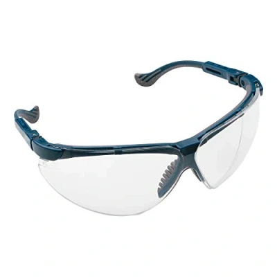 Abbildung von Honeywell 1010950 XC Schutzbrille, blauer Rahmen, transparentes Polycarbonat Glas, kratzfeste Beschlagschutzbeschichtung, verstellbare Bügel, RX Einsatz für verschreibungspflichtige Träger (1 Stück)