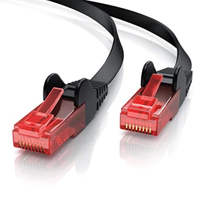 Abbildung von CSL 15m CAT.6 Ethernet Gigabit LAN Netzwerkkabel Flachbandkabel Verlegekabel RJ45 10 100 1000Mbit s Patchkabel flach kompatibel zu CAT.5 CAT.5e CAT.7