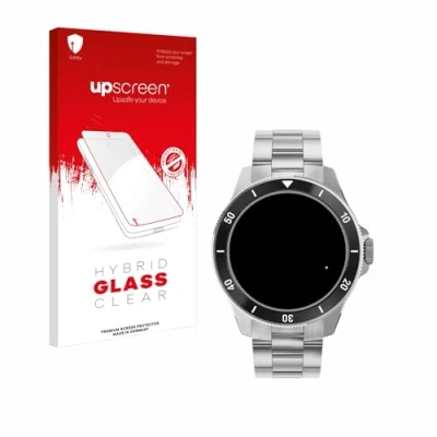 Abbildung von upscreen Schutzglas für Withings ScanWatch Nova (42 mm) Schutzfolie, Glas Folie [Klar, 9H Panzerschutz, Anti Fingerprint]
