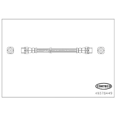Abbildung von CORTECO 49378449 Bremsschläuche Hinterachse links 205mm BMW: X5, X6, X5