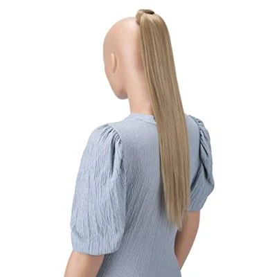 Abbildung von CAISHA 60cm Haarzopf Hannah mit Klettverschluss Haarteil Haarverlängerung Glatt Naturblond HCK19