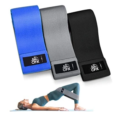 Abbildung von CFX Resistance Hip Bands, Fitnessbänder Set Yogagurt in 3 Zugkraftstärken Trainingsband Yogaband ALS Widerstand und Unterstützung fürs Beintraining, Krafttraining Klimmzüge
