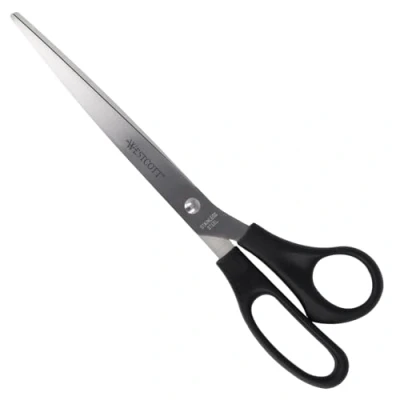 Abbildung von Westcott E 31111 00 Schere Büro, rostfrei, gerade, asymmetrisch mit Langauge, 25 cm/10 Zoll, schwarz