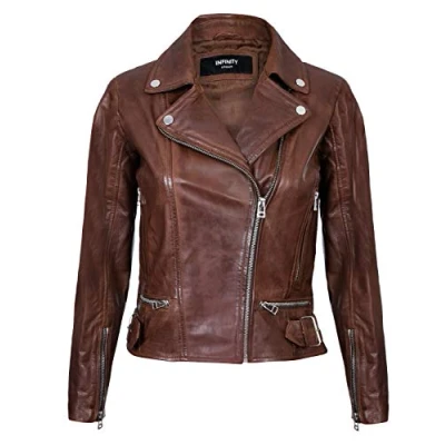 Abbildung von Damen Bikerjacke aus Leder Stockholm