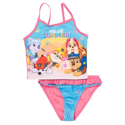 Abbildung von Paw Patrol MIT RÜSCHEN FÜR Hello Summer Zweiteiler Badeanzug für Kinder, Größe: 110/116, Mehrfarbig