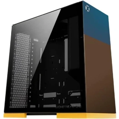 Abbildung von Geometric Future M8 Celluloid Mid Tower E ATX/ATX PC Gehäuse, vertikales Lufttunneldesign, 420/360 Radiator, vertikale GPU Halterung, GEO CEL