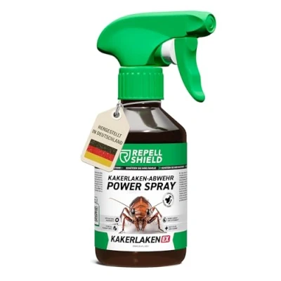 Abbildung von RepellShield® Kakerlaken Spray 250ml Effektives Mittel gegen und Schaben Ultrakonzentriert Pfefferminz Nicht färbend Langanhaltender Schutz Küchenschaben