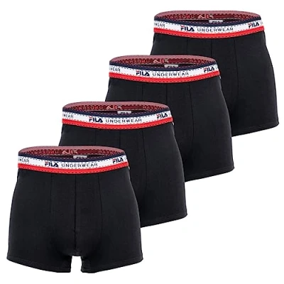 Abbildung von Fila 4ER PACK Logobund Panties, Herren, Größe: XXL, Schwarz