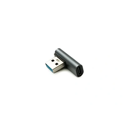 Abbildung von System S USB 3.1 Adapter Typ C Buchse zu 3.0 A Stecker Winkel Kabel in Grau