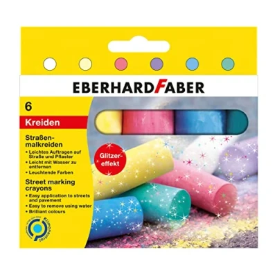 Abbildung von Eberhard Faber Klebeband Glitzer Straßenmalkreide 4er Kartonetui