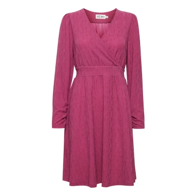 Abbildung von ICHI Nelly DR2 Jerseykleid, Damen, Größe: XS, Festival fuchsia