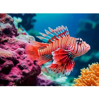 Abbildung von Ravensburger Puzzle Colorful Animals, Red Lionfish, 500 Puzzleteile, Made in Germany