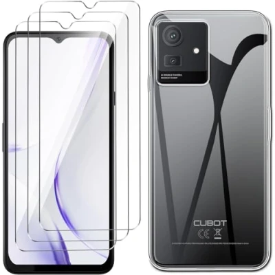 Abbildung von QJOY [3 Stück] Schutzfolie für Cubot Note 50, 9H Härte Displayschutzfolie, Anti Kratzen, Bläschen, Hohe Definition Panzer Schutz Glas