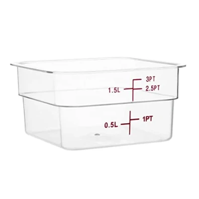 Abbildung von Hygiplas 12364 Polycarbonat Quadratischer Vorratsbehälter 1.5Ltr