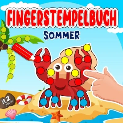Abbildung von Fingerstempelbuch Sommer ab 2 Jahren: Malen und Basteln für Kinder Jahre! Das Malbuch Bastelbuch Jungen Mädchen.