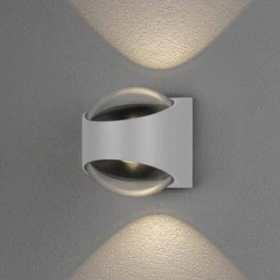 Abbildung von LED Außenwandlampe Bitonto 2 flammig weiß
