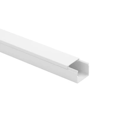 Abbildung von 10m KOMIB Kabelkanal/Kabelkanäle/Kabelführung Verschiedene Größen und Farben Schraubbar 5 x 2m Stangen (Reinweiß (RAL 9010), 25 20 mm)