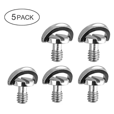 Abbildung von Ghulumn 5Er Pack 1/4 Schnellspanner Platte Befestigungsschraube D Ring Welle Qr Schrauben Adapter Halterung Fuer DSLR Kamera Stativ Einbeinstativ Kugelkopf Stabilisator