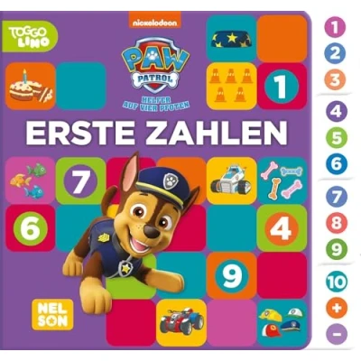 Abbildung von PAW Patrol Lernbuch: Erste Zahlen: Pappbilderbuch mit buntem Register den Zahlen 1 10 für Kinder ab 3 Jahren