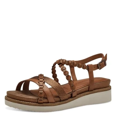 Abbildung von Tamaris Keilsandalette, Riemchensandale, Sommerschuh mit verstellbarer Schnalle